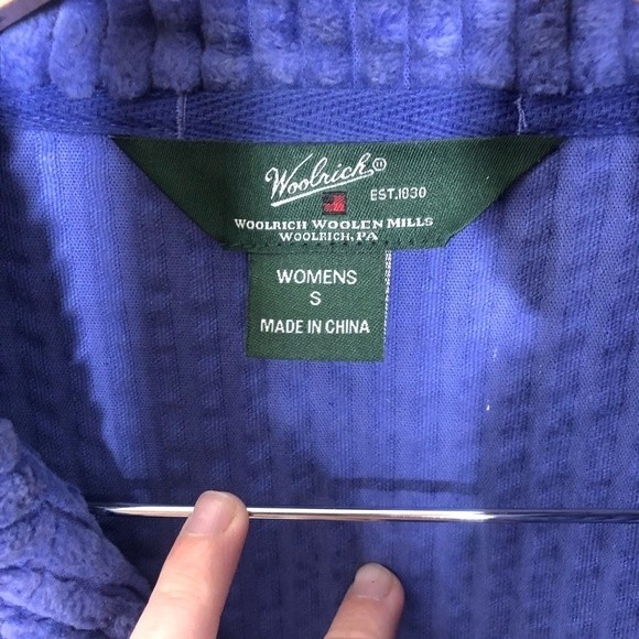 Woolrich small Kinsdale corduroy jacket shacket ultra violet zip up - Picture 2 of 4